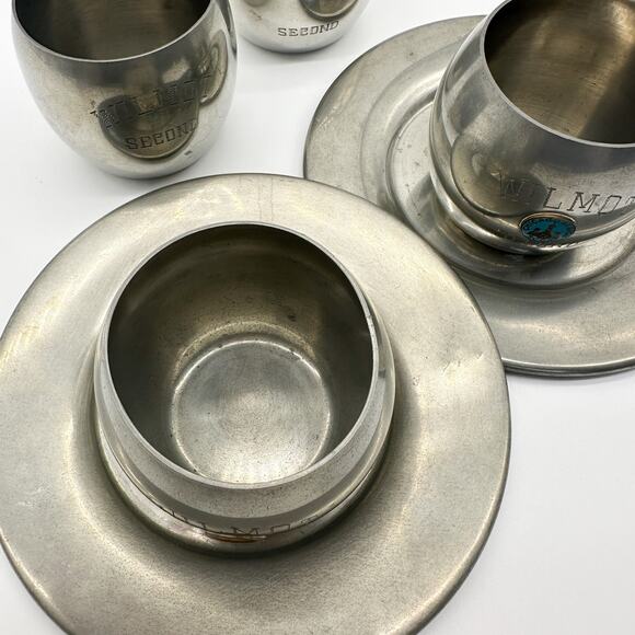 Vintage Auto Racing Trophy Cups Plates MCM Pewter Man Cave Decor Wilmot 1960s - Picture 5 of 13